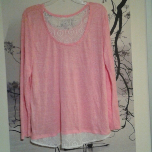 Plus Size Pink Sweater/Top - Picture 3 of 3